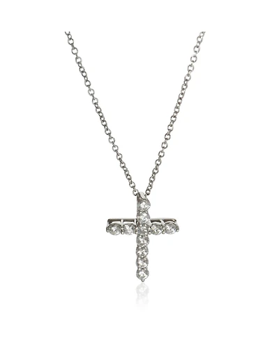 Pre-Owned Tiffany & Co Platinum Diamond Cross Pendant