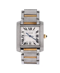 Pre-Owned Cartier Tank Francaise Automatic Watch in Stainless Steel and Gold 28mm