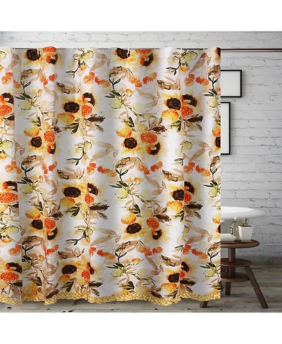 Greenland Home Fashions Somerset Ruffle-Trimmed Shower Curtain