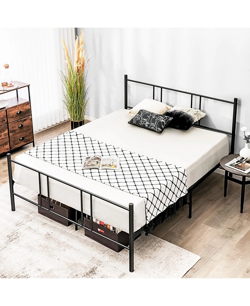 Gouun Platform Bed Frame with High Headboard