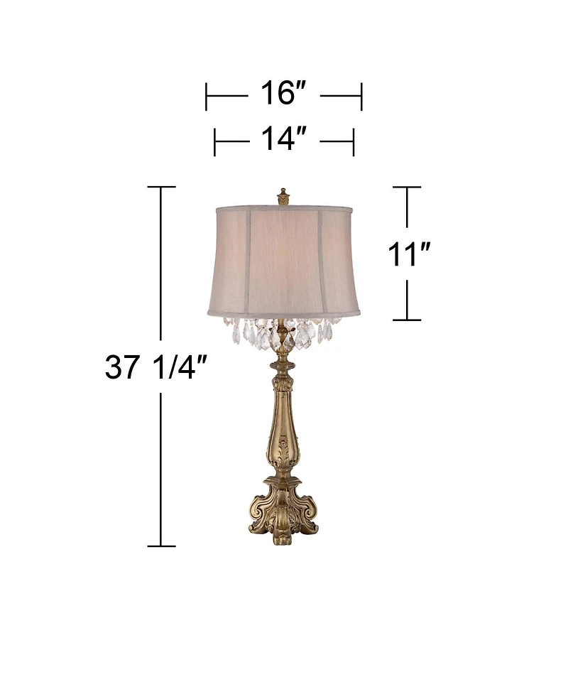 Barnes and Ivy Dubois 37.25" Tall Traditional Table Lamps, Set of 2