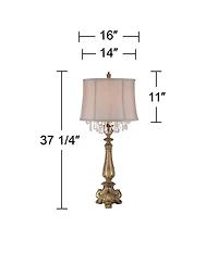 Barnes and Ivy Dubois 37.25" Tall Traditional Table Lamps, Set of 2