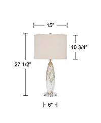360 Lighting Melina 27 1/2" High Glass Table Lamp