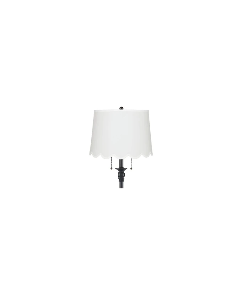 360 Lighting Dyna 58" High Scalloped Shade 2-Light Floor Lamp