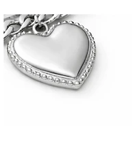 Rebl Jewelry Heart Charm Layered Bracelet Stainless Steel