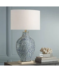 Possini Euro Design Victoria 29 1/2" Tall Modern End 3-Way Table Lamp / Finish Ceramic Single Living Room