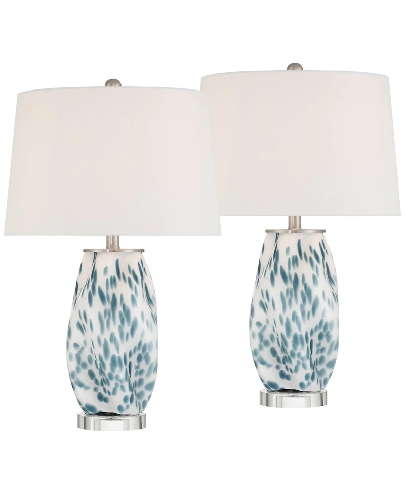 360 Lighting Chelsea 25" High Nightlight Table Lamp Set of 2 with Dimmer