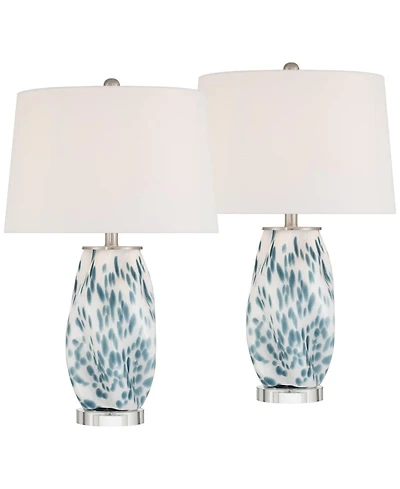 360 Lighting Chelsea 25" High Nightlight Table Lamp Set of 2 with Dimmer