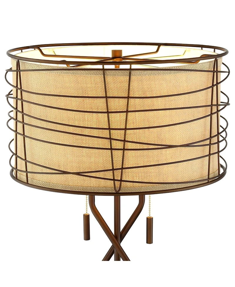 Franklin Iron Works Marlowe 28 3/4" Tall Farmhouse Modern End Table Lamps Set of 2