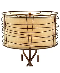 Franklin Iron Works Marlowe 28 3/4" Tall Farmhouse Modern End Table Lamps Set of 2