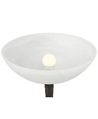 Franklin Iron Works Tucson 71 1/4"H Hammered Bronze Alabaster Glass Torchiere Floor Lamp