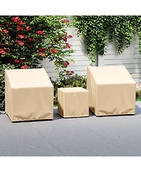 Sugift Patio Furniture Covers Waterproof Outdoor Conversation Covers for 3 Pieces Bistro Set