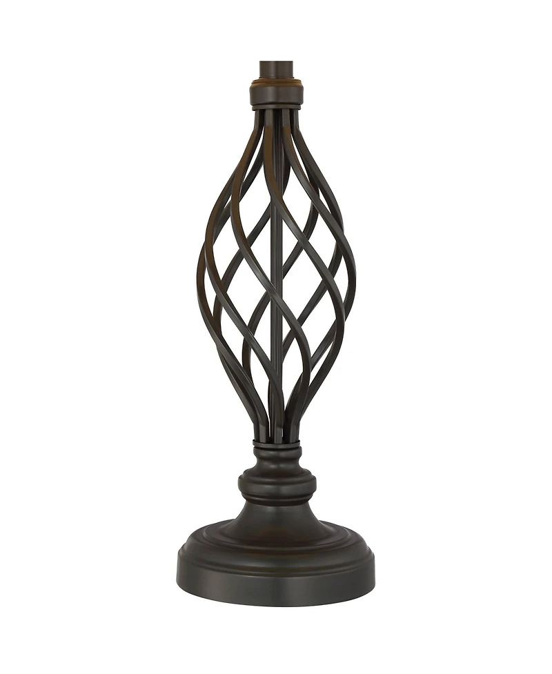Franklin Iron Works Annie 28" Tall Modern Industrial Table Lamps with Iron Construction and Tabletop Dimmers, Set of 2