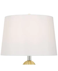 Possini Euro Design Pablo 27" Tall Modern 3-Way Table Lamp Vortex Finish Art Glass Single Shade Living Room Bedroom Bedside