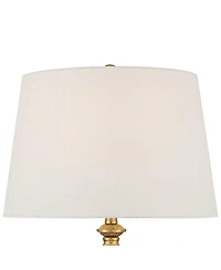 Possini Euro Design Clarrissa 31 1/2" Tall Fluted Vase Large Traditional End 3-Way Table Lamp Brass Finish Glass Single Living Room