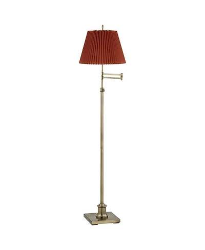 360 Lighting Westbury Modern 70" Tall Standing Floor Lamp Height Metal Brass Finish Pleated