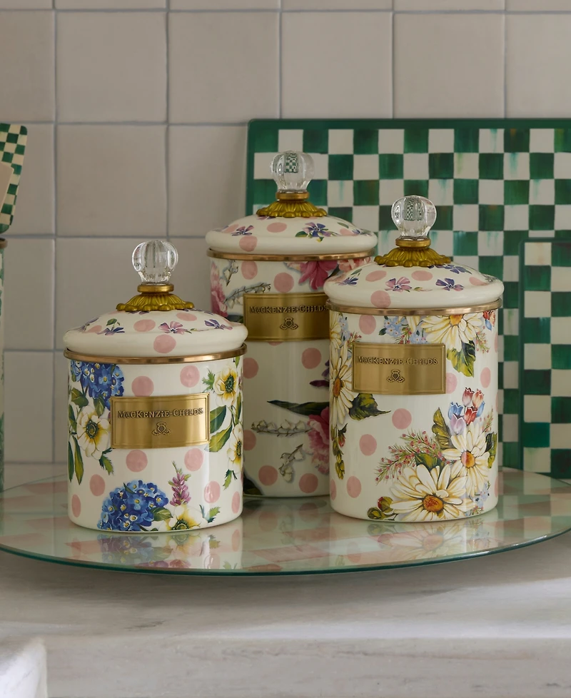 MacKenzie-Childs Wildflowers 48 oz. Medium Canister