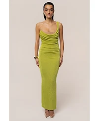 Jluxlabel Women's Slinky Krishna One Shoulder Maxi Dress