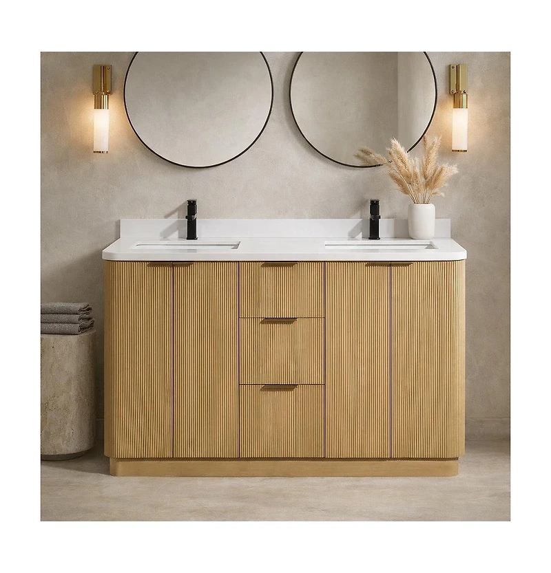 Ari Bath Calamigo 55" Bathroom Vanity Oak
