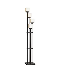 Franklin Iron Works Rustic Farmhouse Torchiere Floor Lamp with Usb Charging Port 4-Light 72 1/2" Tall