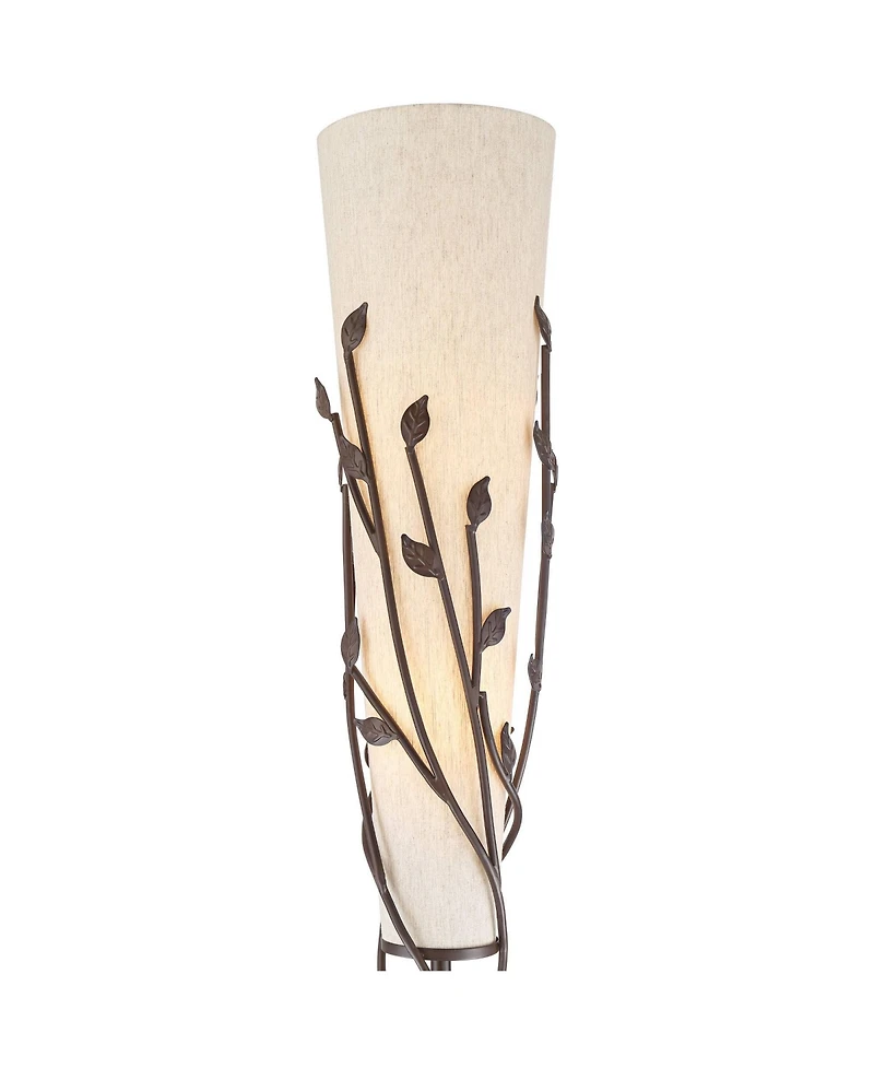 Franklin Iron Works Folia Industrial Rustic 66" Tall Floor Lamp Smart Socket