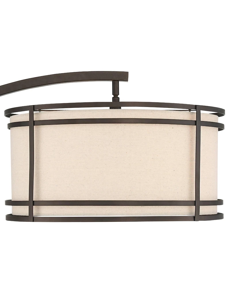 Franklin Iron Works Gentry Industrial Rustic 71 1/2" Tall Arc Floor Lamp with Smart Socket