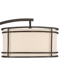 Franklin Iron Works Gentry Industrial Rustic 71 1/2" Tall Arc Floor Lamp with Smart Socket