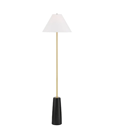 Possini Euro Design Bamba Modern 61 3/4" Tall Standing Floor Lamp Skinny Gold Metal Brass Finish Living Room Bedroom House