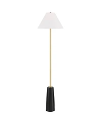 Possini Euro Design Bamba Modern 61 3/4" Tall Standing Floor Lamp Skinny Gold Metal Brass Finish Living Room Bedroom House