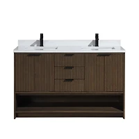 Ari Bath Diego 55" Bathroom Vanity Walnut