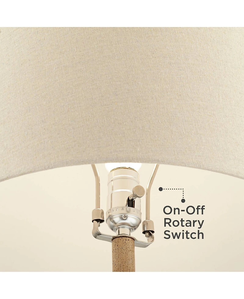 360 Lighting Sandstone Gourd 27" Tall Farmhouse Rustic Modern Table Lamp Bro Living Room Bedroom Bedside