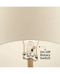 360 Lighting Sandstone Gourd 27" Tall Farmhouse Rustic Modern Table Lamp Bro Living Room Bedroom Bedside