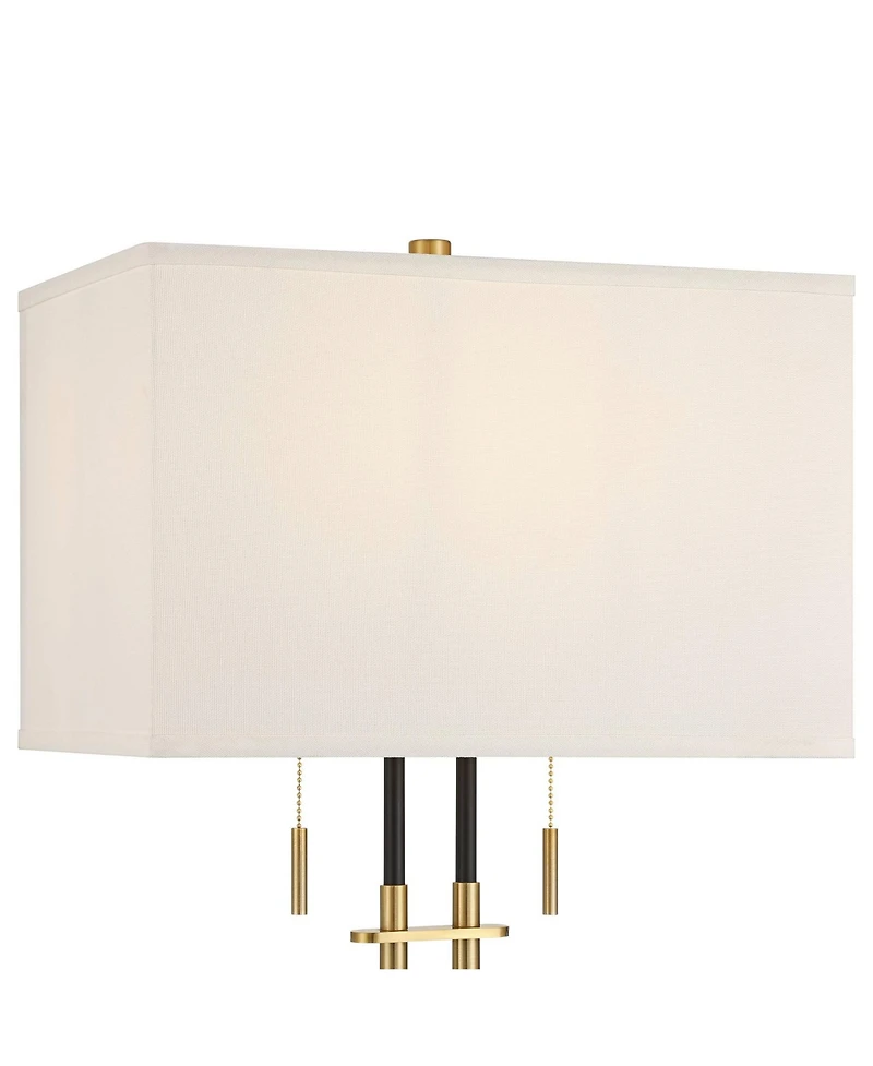 Franklin Iron Works Stefano 30 1/4" High 2-Light Pull Chain Usb Table Lamp