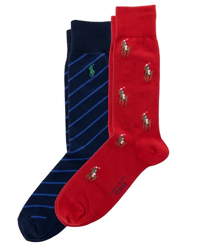 Polo Ralph Lauren Men's 2-Pk. Knit-In Pony Slack Socks