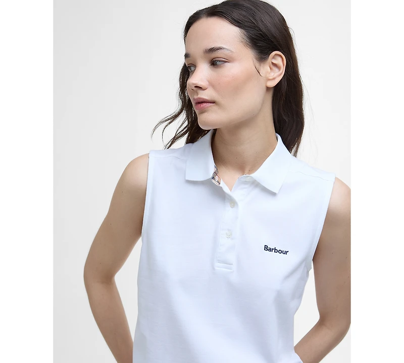 Barbour Women's Bowford Ribbed Collar Polo Top