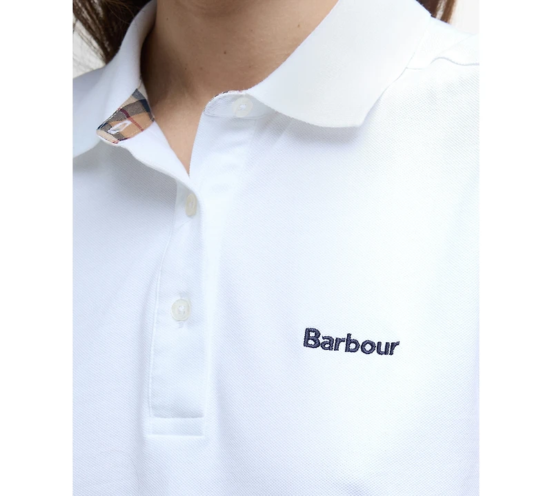 Barbour Women's Bowford Ribbed Collar Polo Top