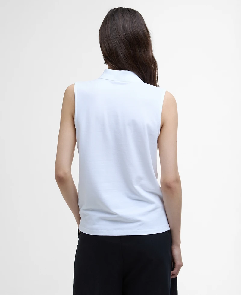 Barbour Women's Bowford Ribbed Collar Polo Top