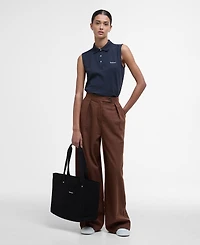 Barbour Women's Bowford Sleeveless Rib Collared Polo Top