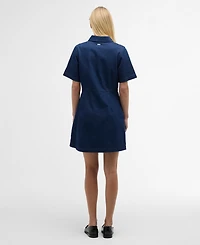 Barbour Women's Maia Pointed-Collar Mini Denim Dress