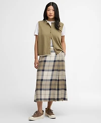 Barbour Women's Ballina Mock Wrap Midi Skirt