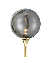 Possini Euro Design Arielle Mid Century Modern 67" Tall Standing Floor Lamp Tree Metal Brass Finish Bubble Glass Shade