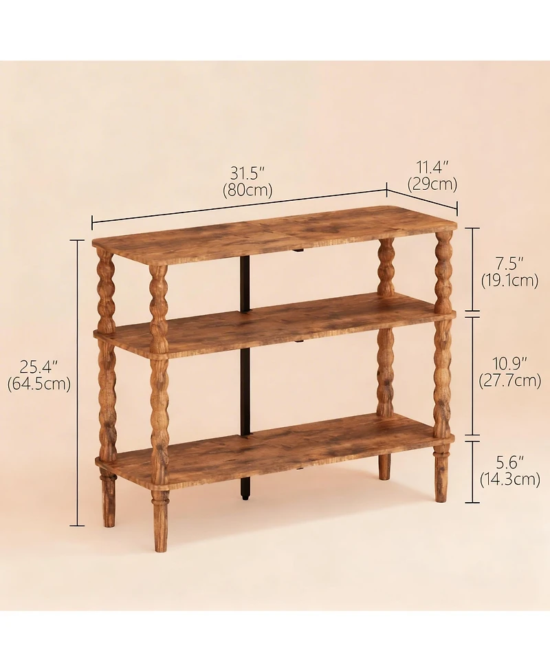 Yigii Shoe Rack 3 Tier Solid Wood Organizer Closet Entryway Stackable