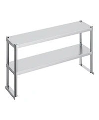 Gouun 12 x 48 in Double Overshelf Adjustable Stainless Steel Storage Shelf
