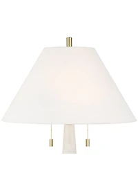 Possini Euro Design Regina 33" Tall Large Modern End Table Lamp 2-Light Pull Chain Finish Glass Single Living Room Bedroom