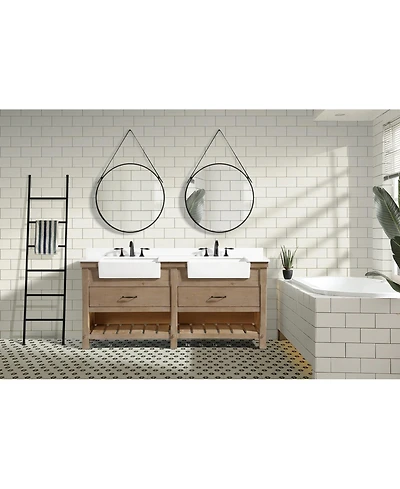 Ari Bath Marina 72" Bathroom Vanity Weathered Fir