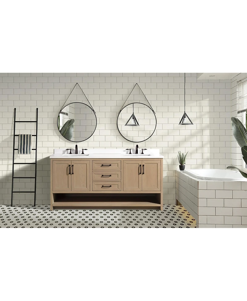 Ari Bath Venice 72" Bathroom Vanity Oak