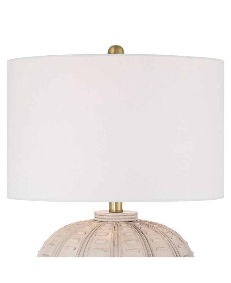 360 Lighting Keira 24" High Gourd Small Modern Coastal 3-Way Table Lamp Single Shade Living Room Bedroom Bedside Nightstand