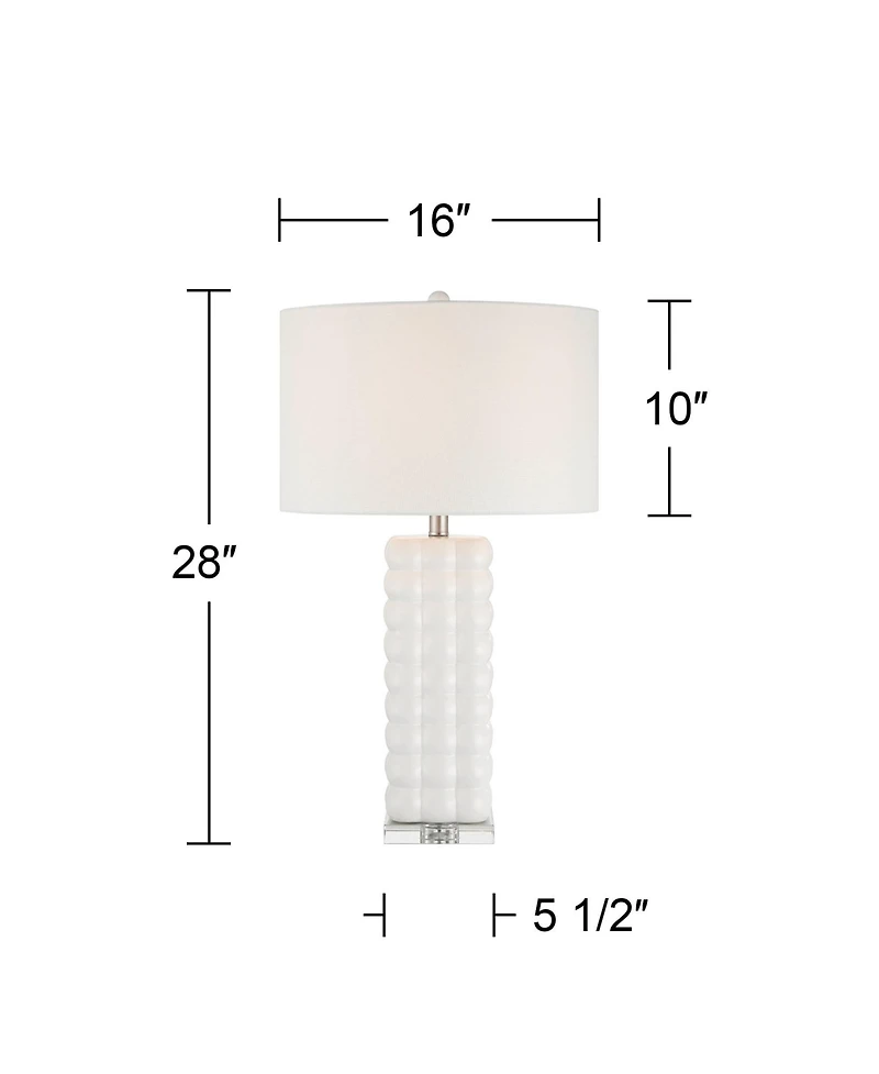 360 Lighting Carrie 28" High Textured Bubble Ceramic 3-Way Table Lamp