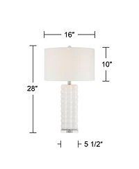 360 Lighting Carrie 28" High Textured Bubble Ceramic 3-Way Table Lamp