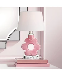 360 Lighting Stuart High Glass Flower Accent Table Lamp